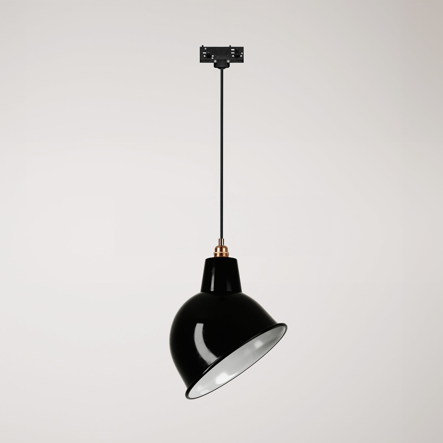 Pendant lamp for tracks with Broadway shade