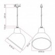 Pendant lamp for tracks with Broadway shade