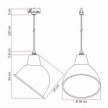 Pendant lamp for tracks with Broadway shade