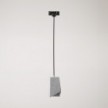 Pendant lamp for tracks with Prisma concrete lampshade