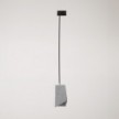 Pendant lamp for tracks with Prisma concrete lampshade