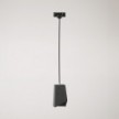 Pendant lamp for tracks with Prisma concrete lampshade