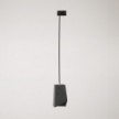 Pendant lamp for tracks with Prisma concrete lampshade