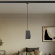 Pendant lamp for tracks with Prisma concrete lampshade