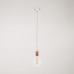 Suspension lamp with knurled aluminium lamp holder for tracks