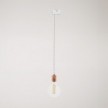 Suspension lamp with knurled aluminium lamp holder for tracks