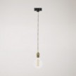 Suspension lamp with knurled aluminium lamp holder for tracks