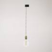 Suspension lamp with knurled aluminium lamp holder for tracks