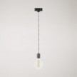 Suspension lamp with knurled aluminium lamp holder for tracks