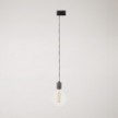 Suspension lamp with knurled aluminium lamp holder for tracks