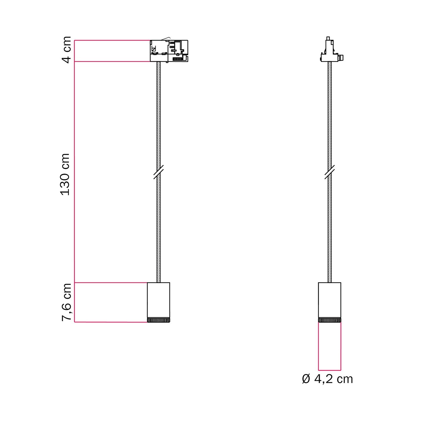 Single spotlight Mini Spotlight GU1d0 for tracks