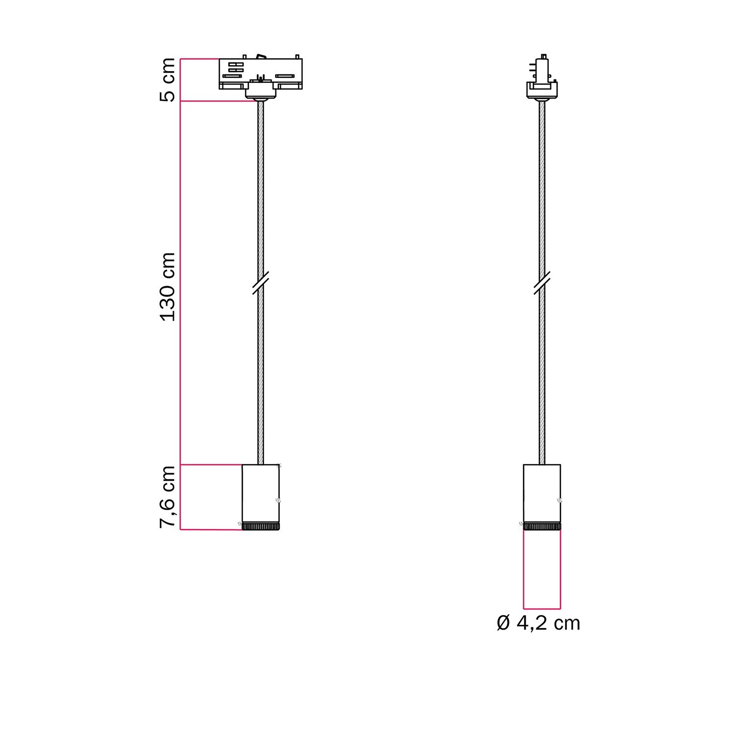 Single spotlight Mini Spotlight GU1d0 for tracks