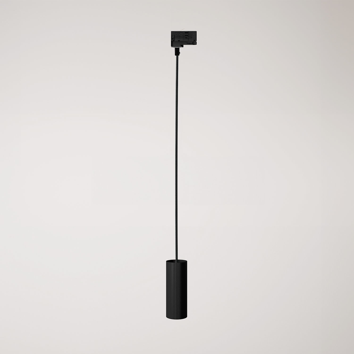 Suspension lamp with Tub-E14 shade for tracks