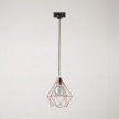 Diamond cage pendant lamp for tracks