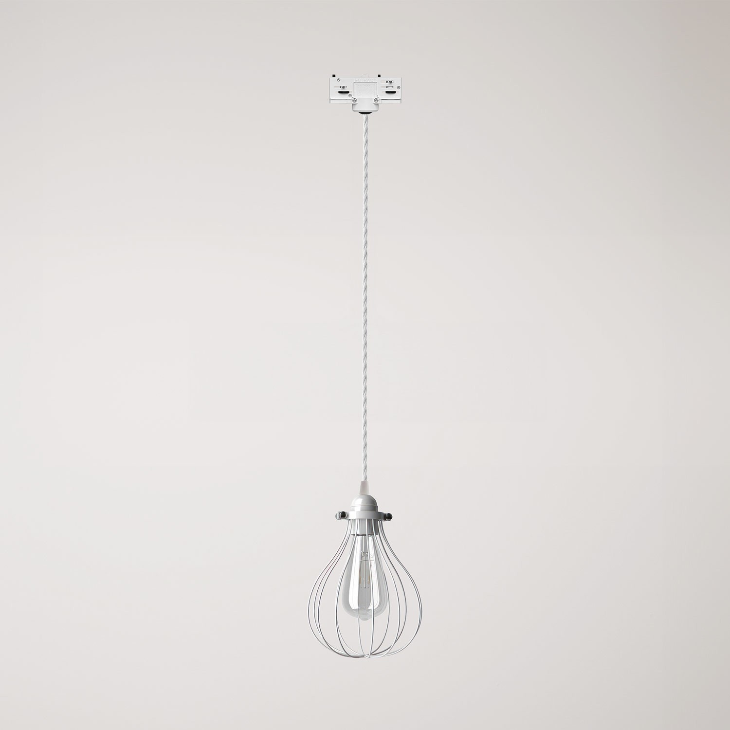 Suspension with Drop cage lampshade for tracks