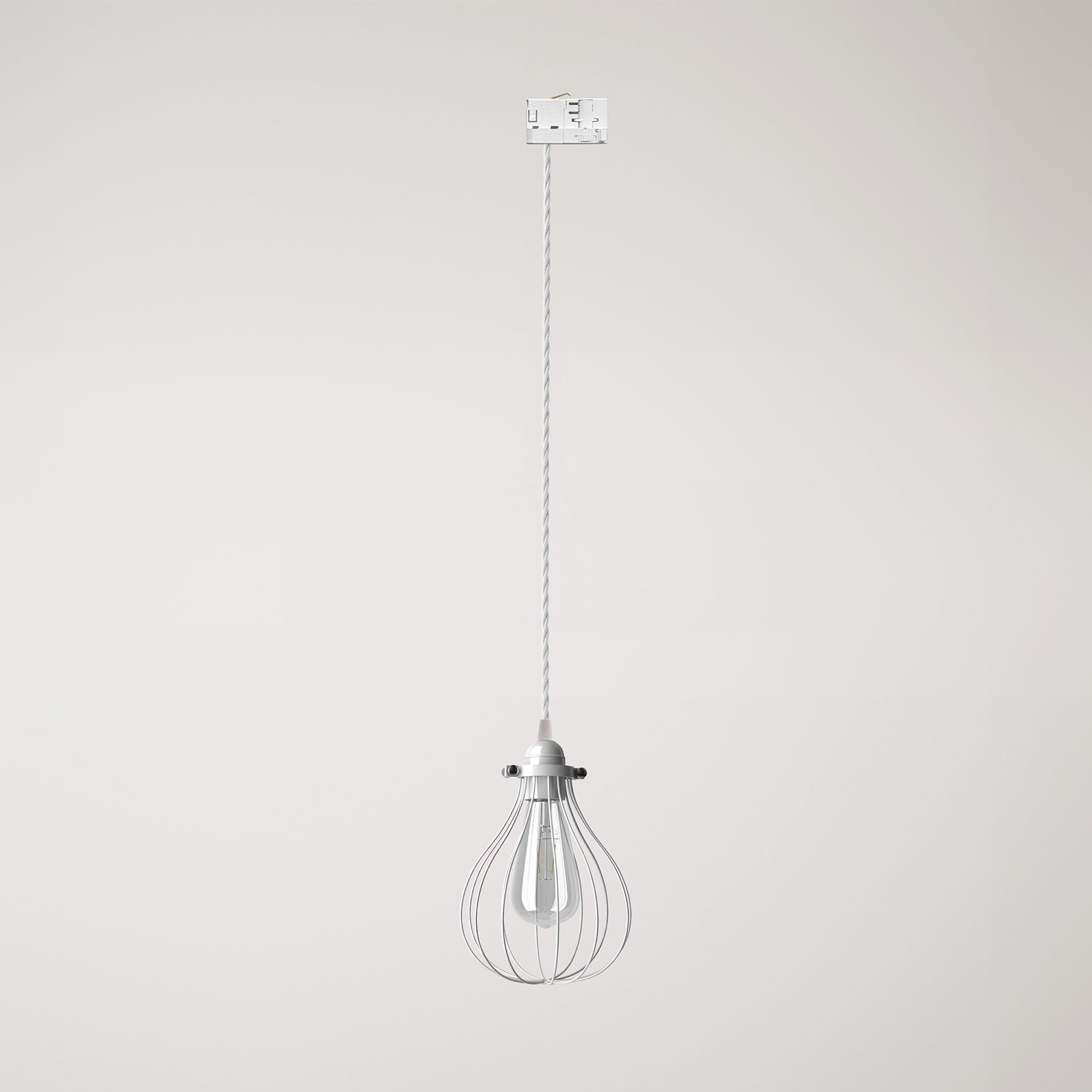 Suspension with Drop cage lampshade for tracks