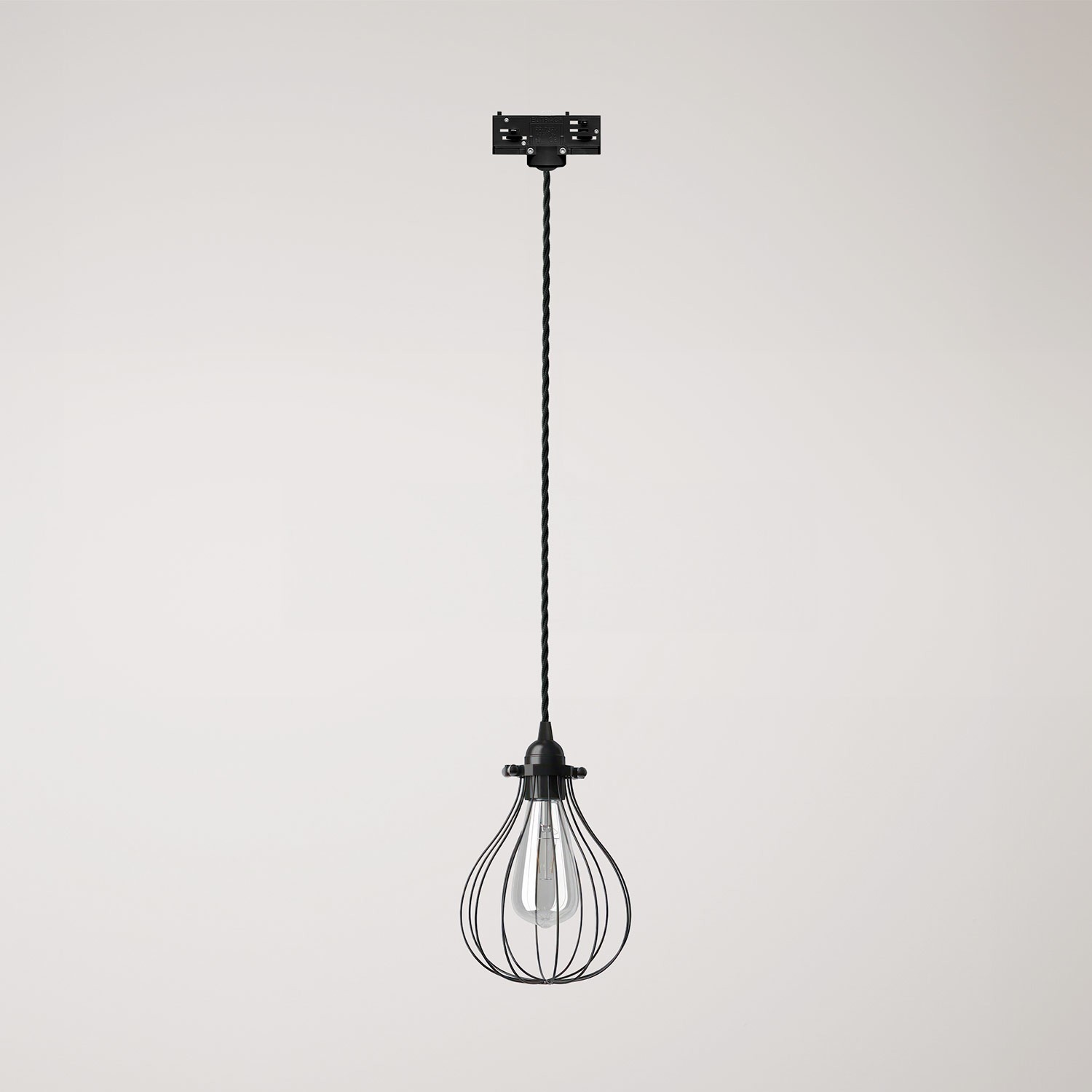 Suspension with Drop cage lampshade for tracks