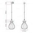 Suspension with Drop cage lampshade for tracks