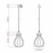 Suspension with Drop cage lampshade for tracks