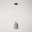 Track pendant with ceramic mini Campana lampshade