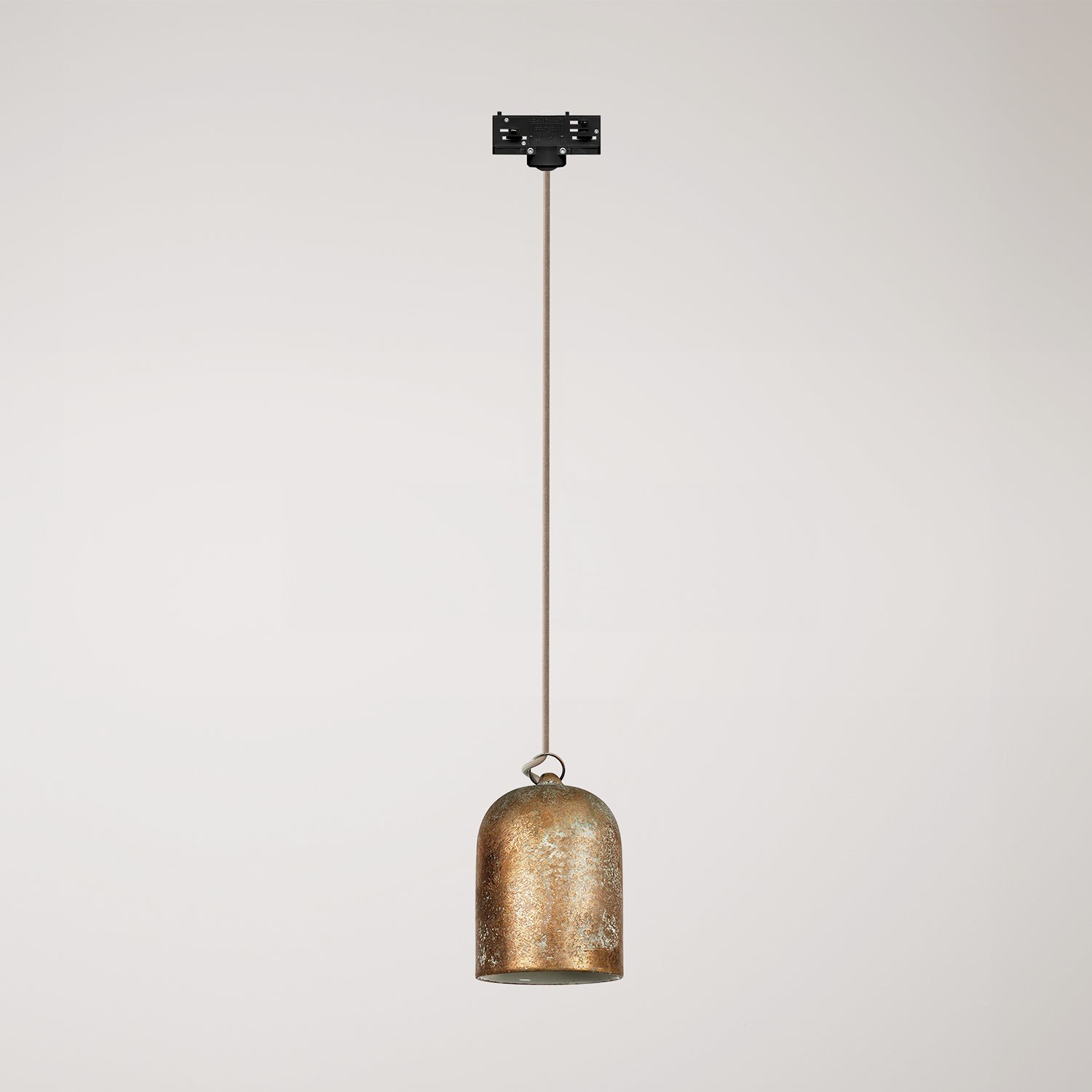 Track pendant with ceramic mini Campana lampshade