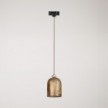 Track pendant with ceramic mini Campana lampshade