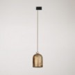 Track pendant with ceramic mini Campana lampshade