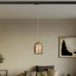 Track pendant with ceramic mini Campana lampshade