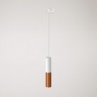 Track pendant lamp with Tub-E14 double shade