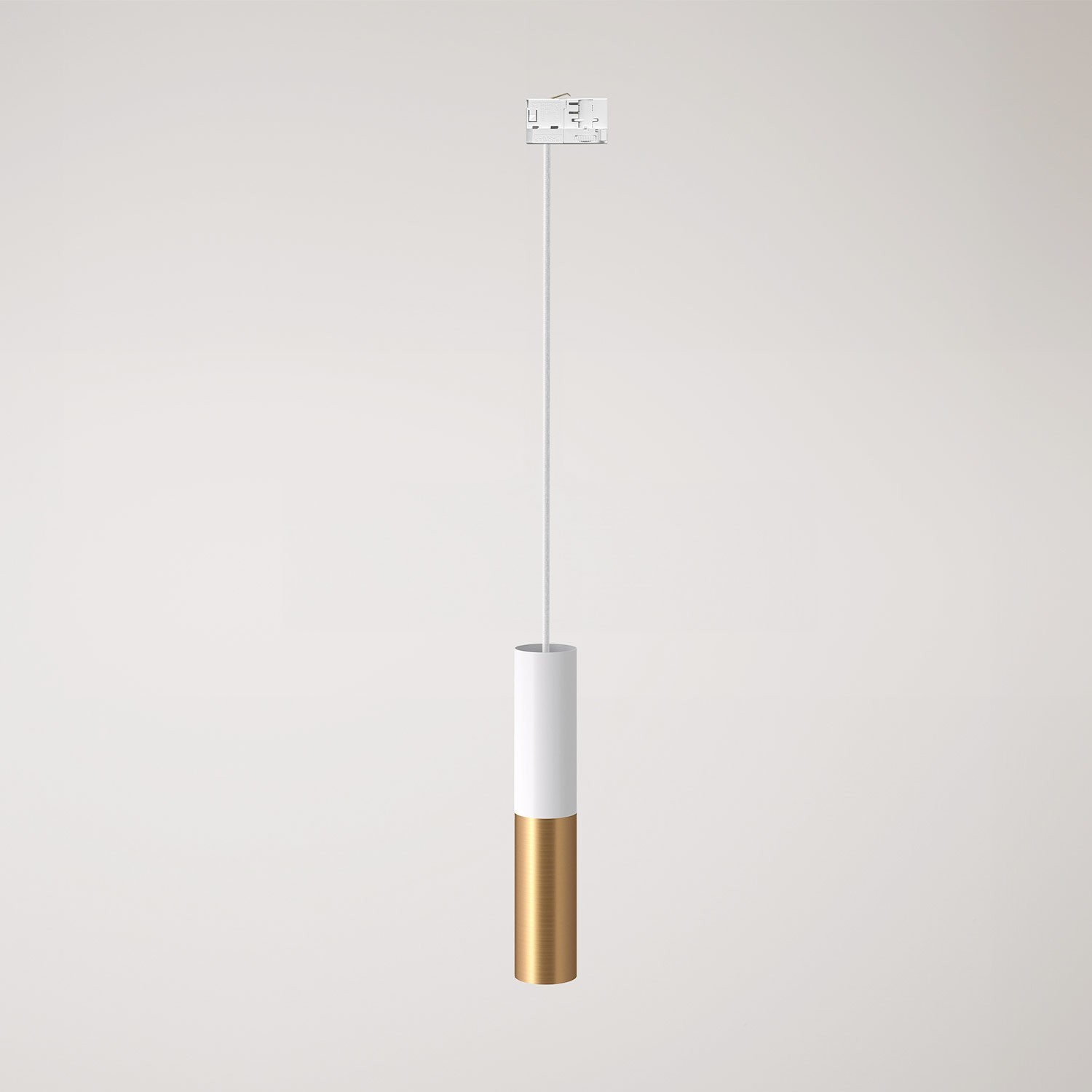 Track pendant lamp with Tub-E14 double shade