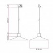 Swing Pastel pendant lamp with shade for track systems