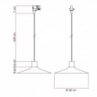 Swing Pastel pendant lamp with shade for track systems