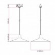 Swing Pastel pendant lamp with shade for track systems