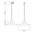 Swing Pastel pendant lamp with shade for track systems