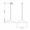 Swing Pastel pendant lamp with shade for track systems