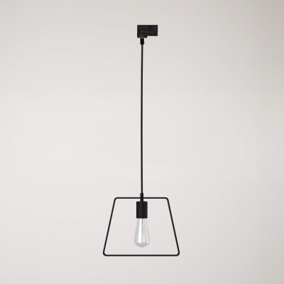 Pendant lamp with Duedì shade Track base