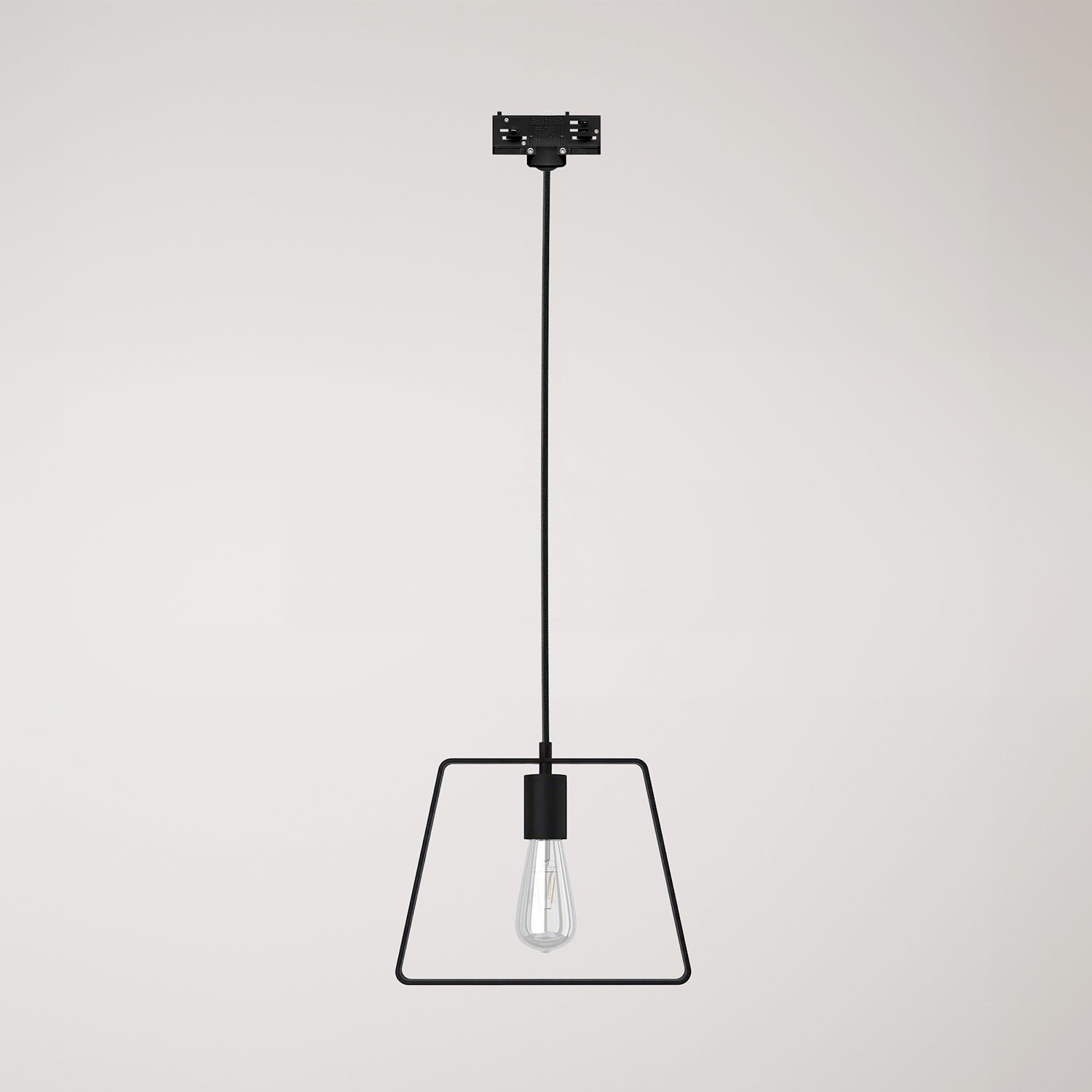 Pendant lamp with Duedì shade Track base