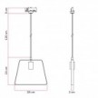 Lámpara colgante con pantalla Duedì Base para carril