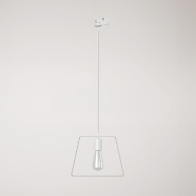 Pendant lamp with Duedì shade Track base