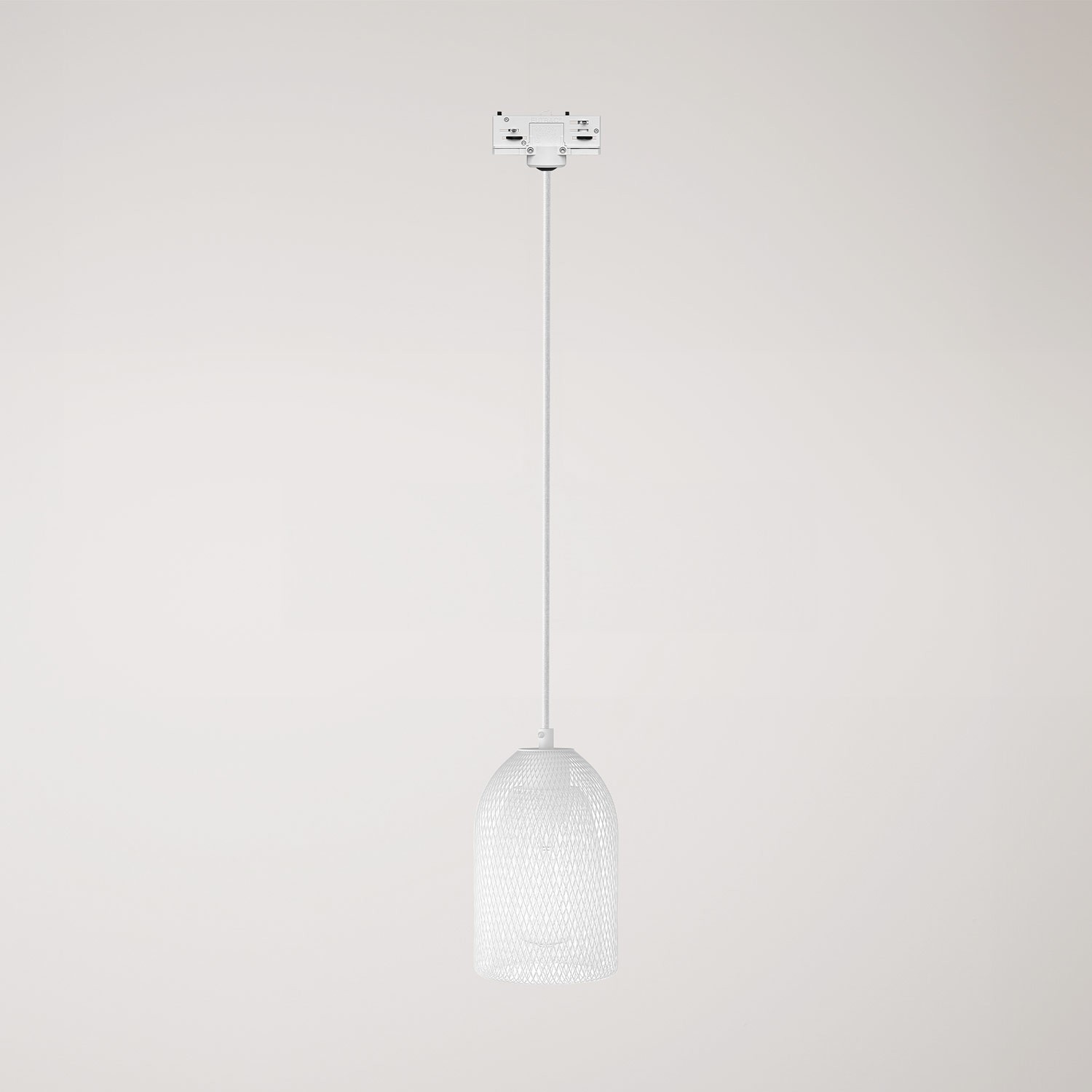 Ghostbell pendant lamp with shade for track