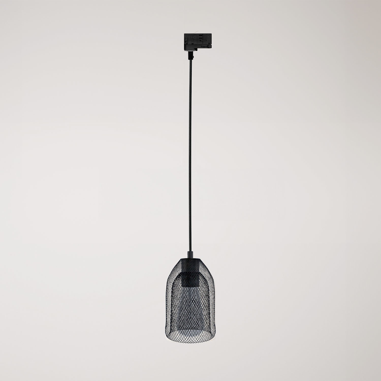 Ghostbell pendant lamp with shade for track