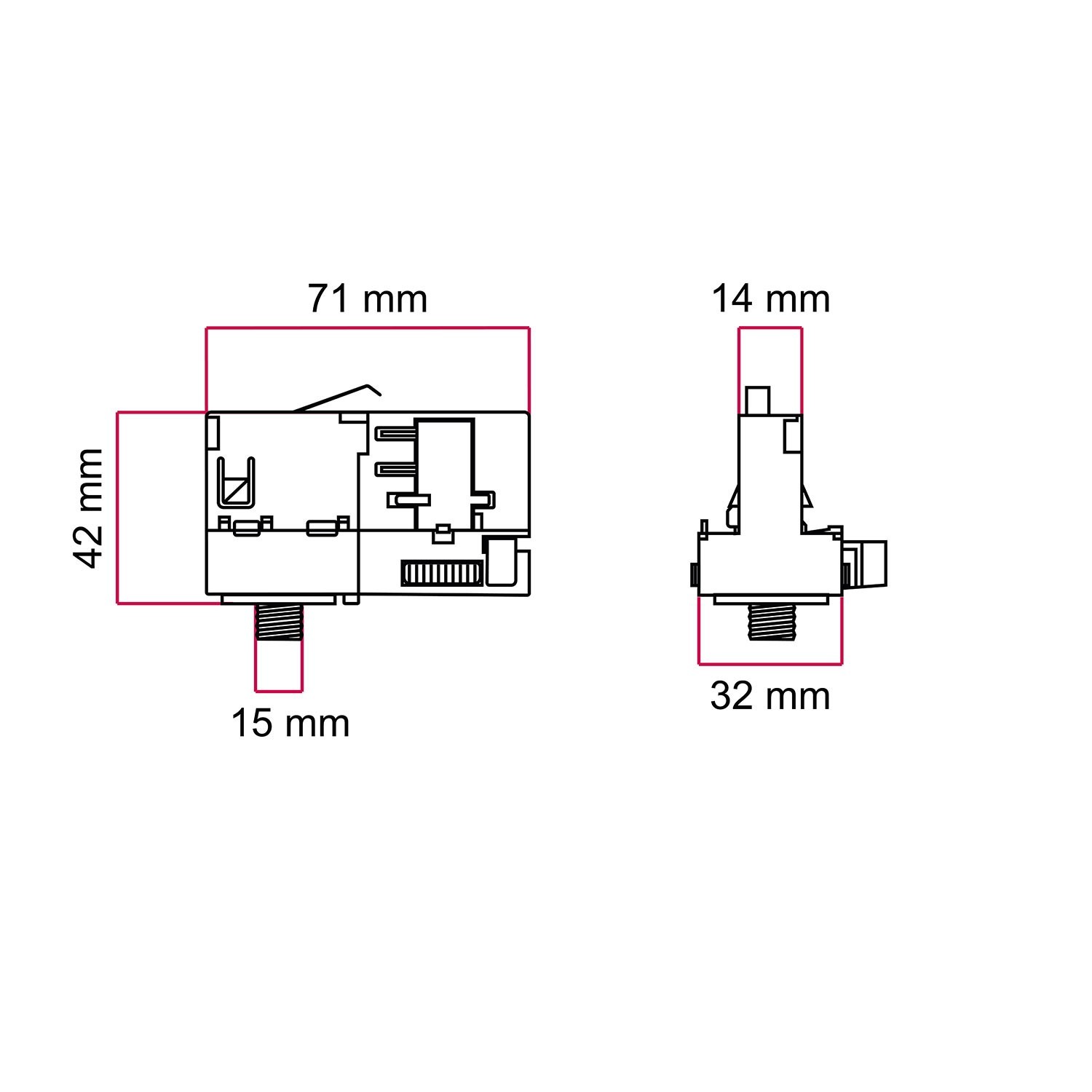 Adaptador Powergear para carril trifásico - para extensión o unión