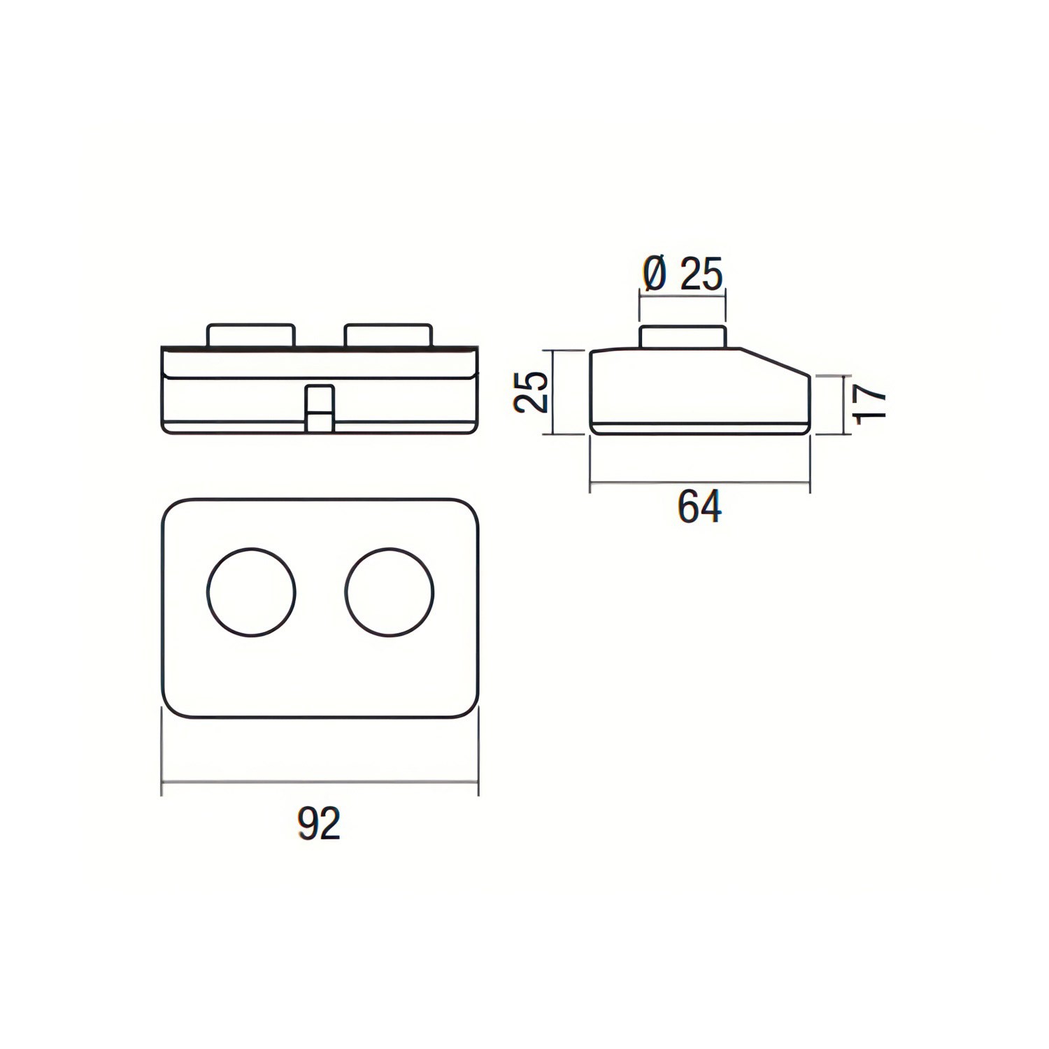 Double Single-Pole Foot Switch. Designed by Achille Castiglioni.