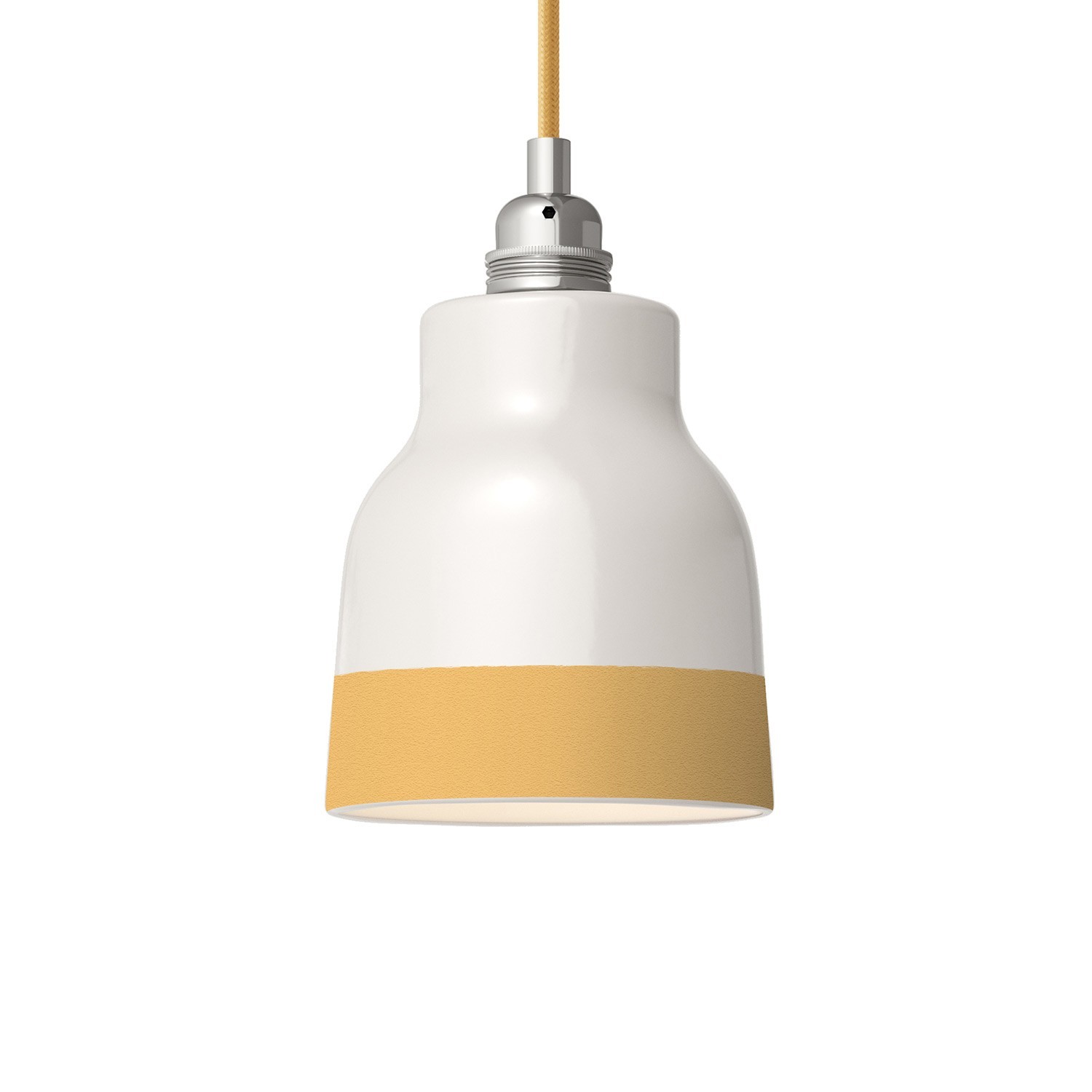 Two-tone ceramic Vaso lampshade, Materia collection - Made in Italy