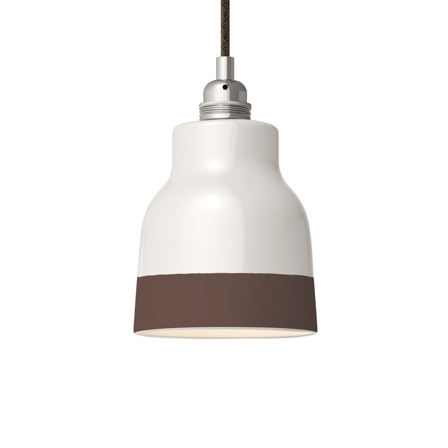 Two-tone ceramic Vaso lampshade, Materia collection - Made in Italy