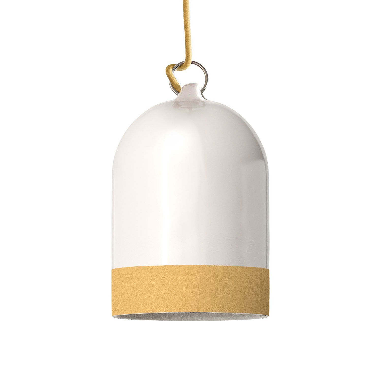 Campana Mini XS two-tone ceramic lampshade, Materia collection - Made in Italy