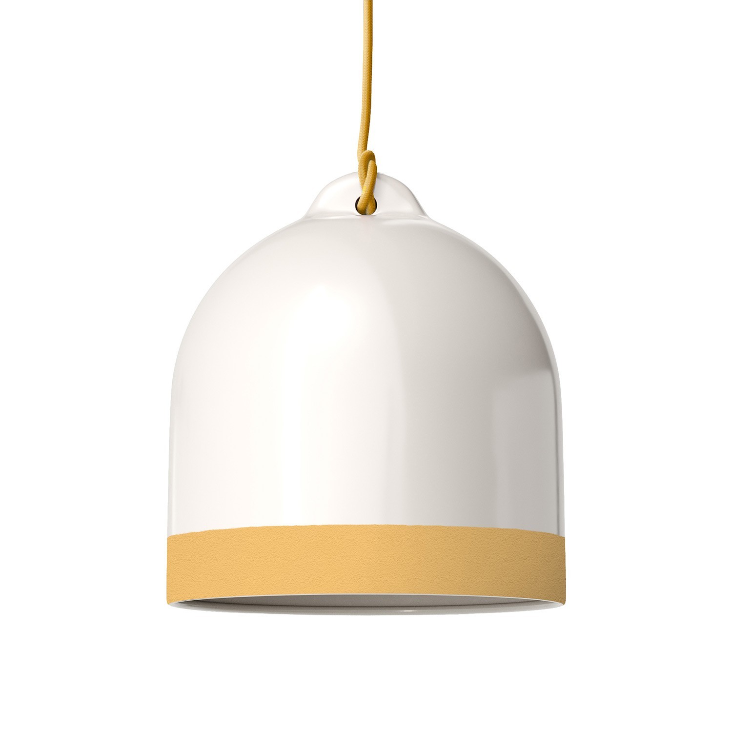 Campana M two-tone ceramic lampshade, Materia collection - Made in Italy