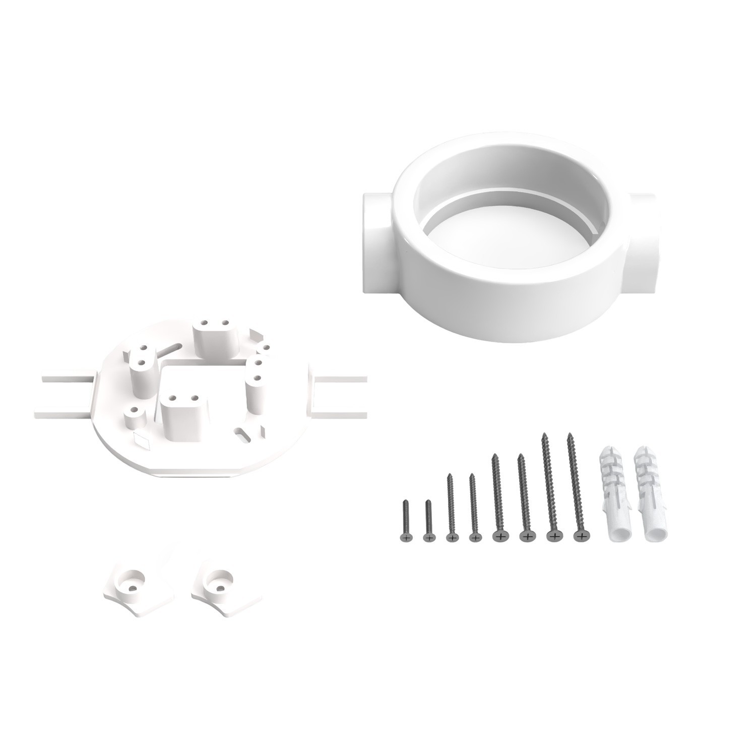 Base de porcelana para toma de corriente e interruptor/desviador compatible con Creative-Tubes - de 1 a 4 salidas