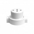 Italian double two-way socket kit 10/16A for wall and base for Creative-Tubes in porcelain