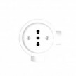 Italian double two-way socket kit 10/16A for wall and base for Creative-Tubes in porcelain